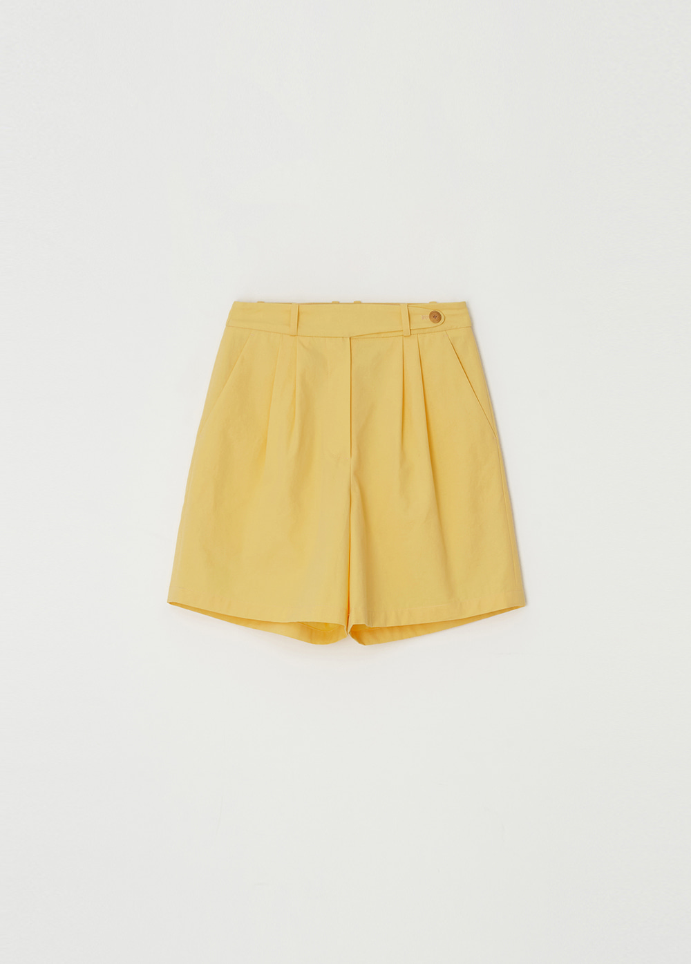 Pleats Tailored Shorts (Forsythia)