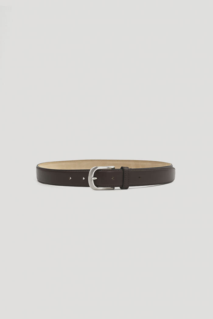 Classic Leather Belt   (Brown)