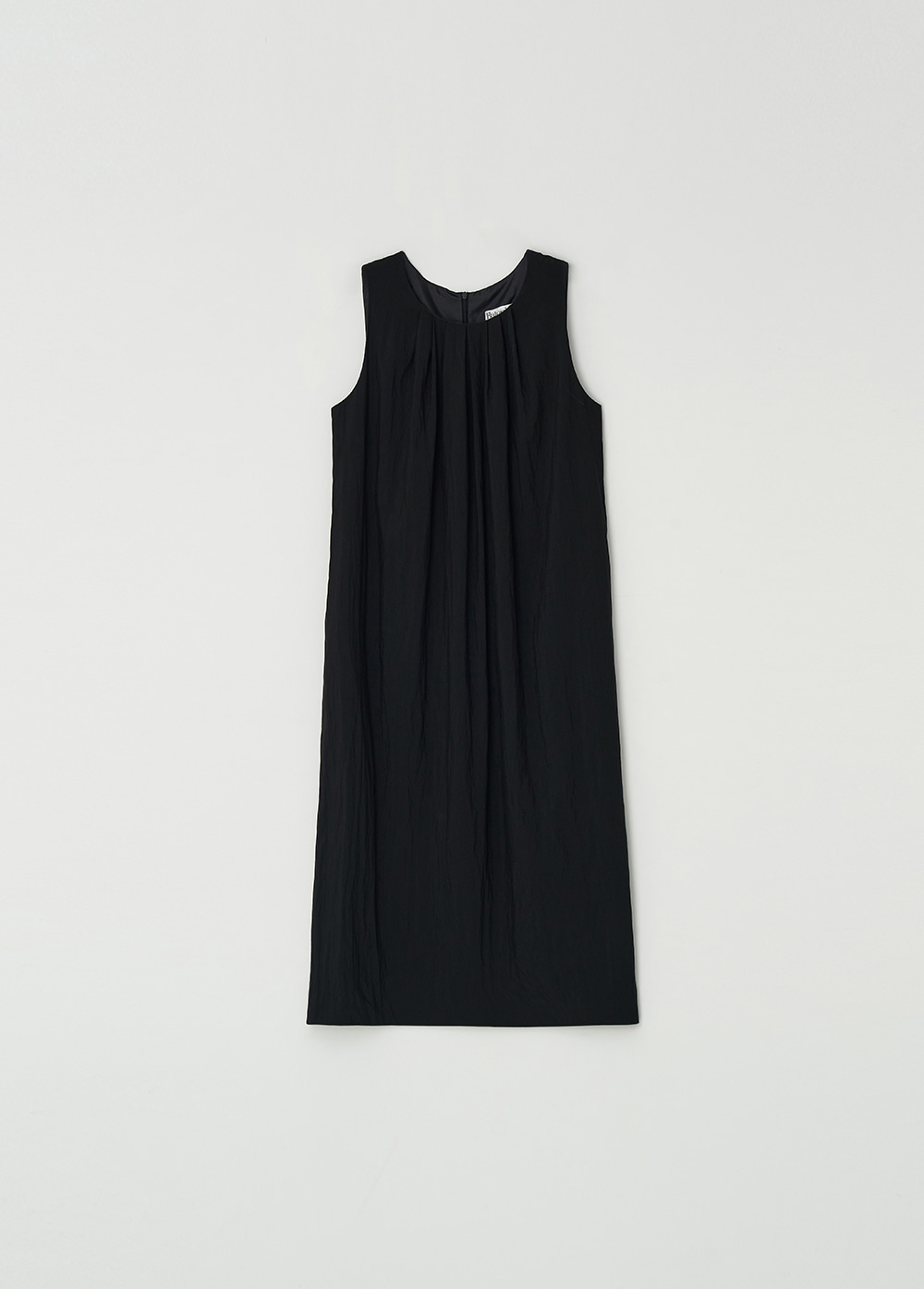 Shirring Silhouette Dress (Black)