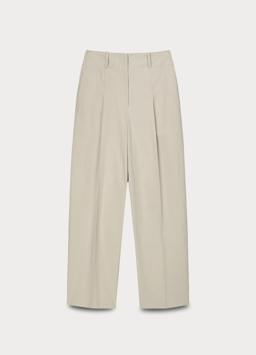 2nd / Bare Pleated Pants (Beige)