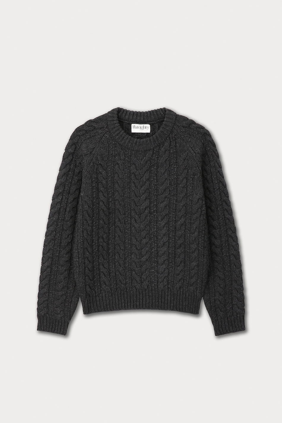 3rd / Cable Sweater (Charcoal)